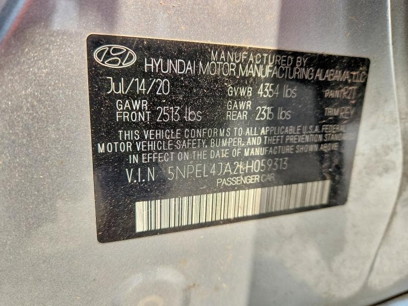 2020 HYUNDAI SONATA SEL 12