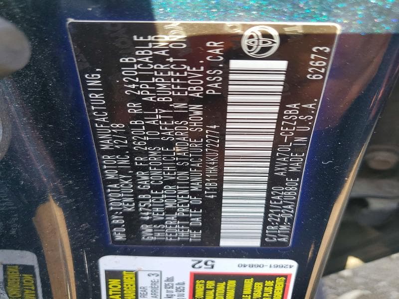 2019 TOYOTA CAMRY SE SE 13