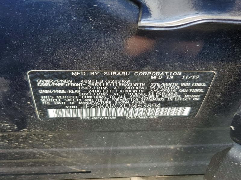 2020 SUBARU FORESTER SPORT 12