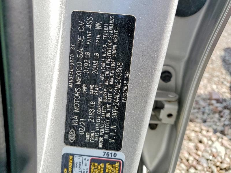 2021 KIA FORTE LXS 12