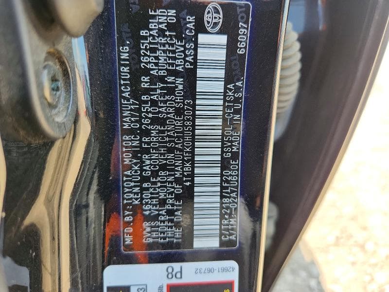 2017 TOYOTA CAMRY XSE V6 13