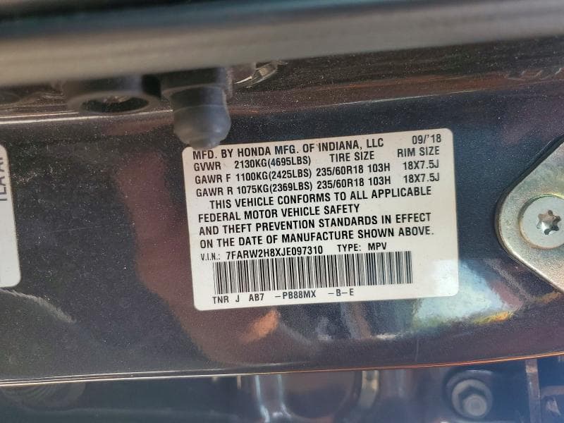 2018 HONDA CR-V EXL 13