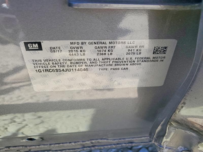 2018 CHEVROLET VOLT LT 13
