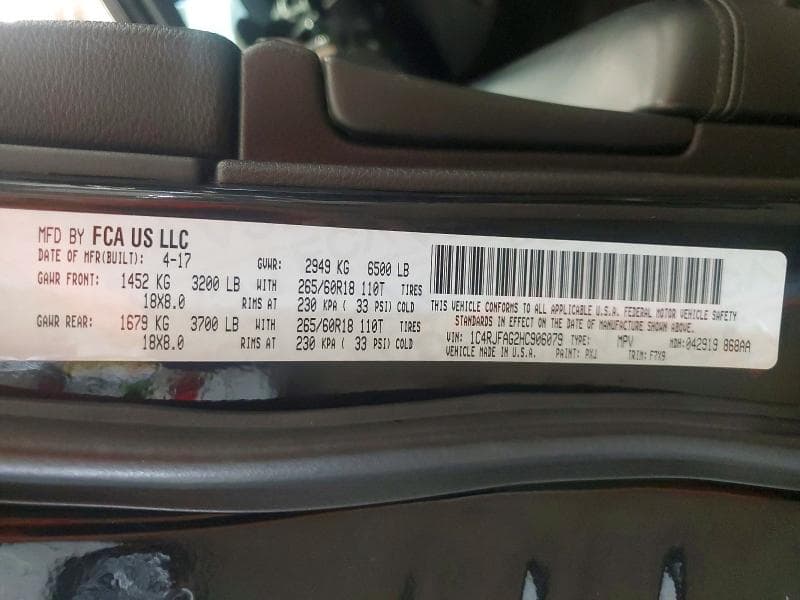 2017 JEEP GRAND CHEROKEE LAREDO 13