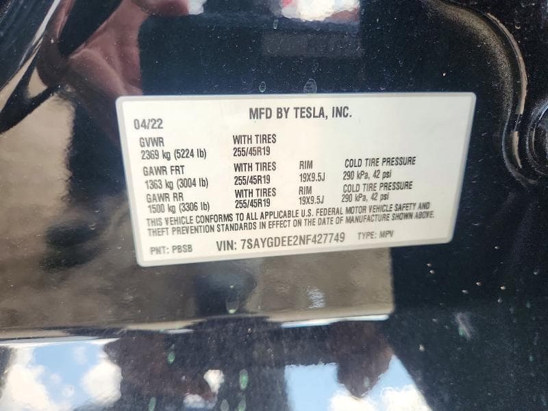 2022 TESLA MODEL Y 13