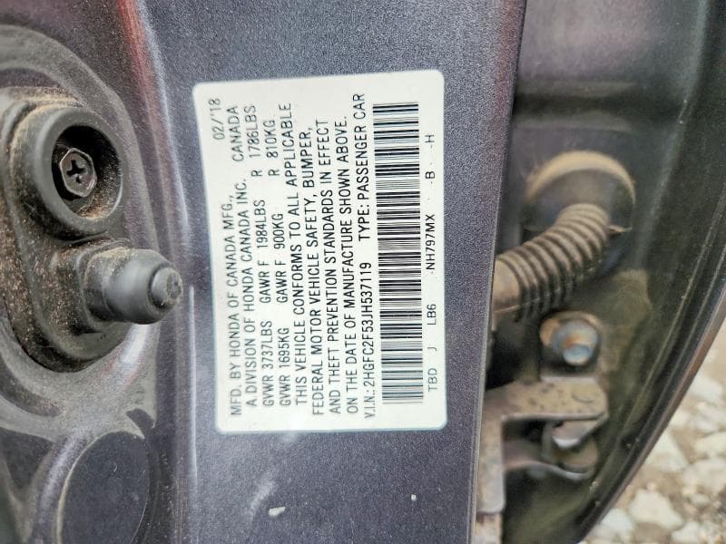 2018 HONDA CIVIC LX 13