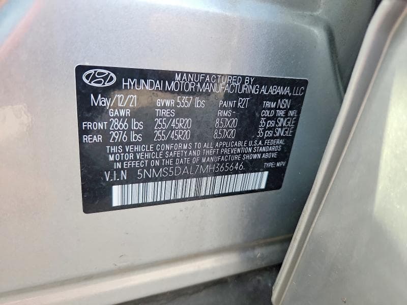 2021 HYUNDAI SANTA FE CALLIGRAPHY CALLIGRAPHY 14