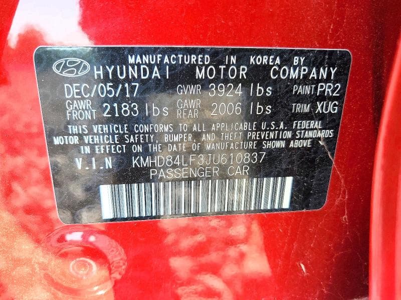 2018 HYUNDAI ELANTRA VALUE EDITION 12
