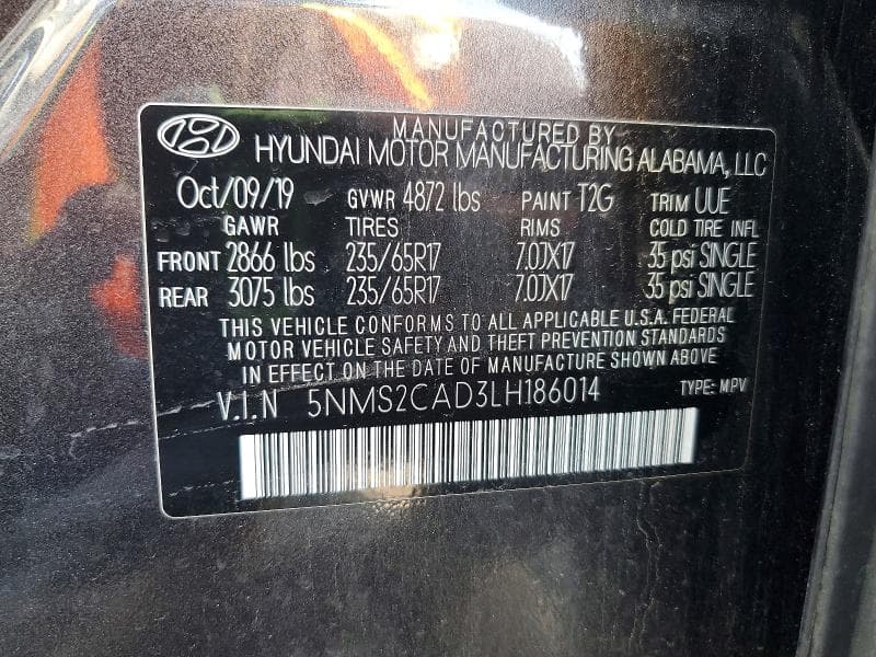 2020 HYUNDAI SANTA FE SE 13
