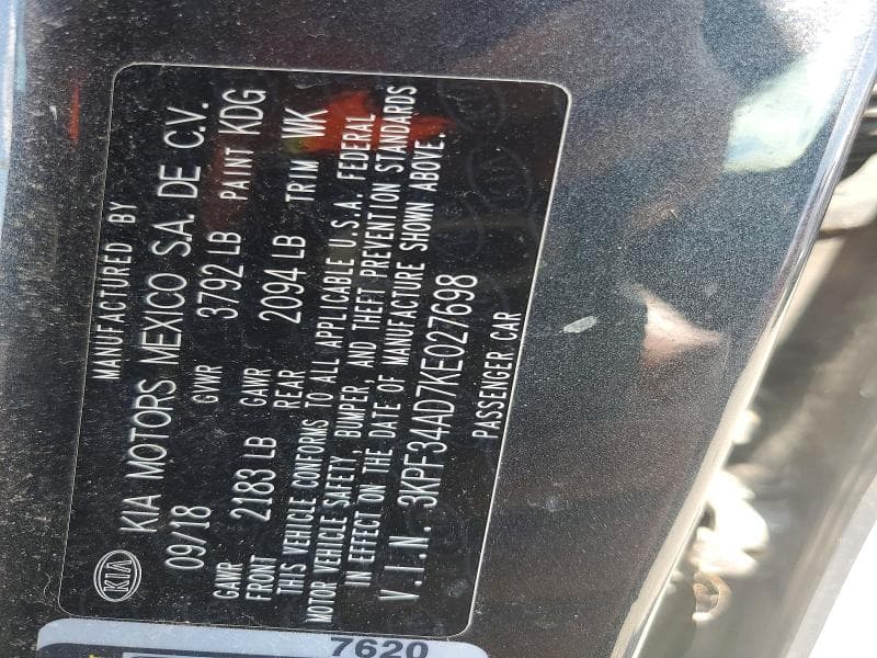 2019 KIA FORTE S 12