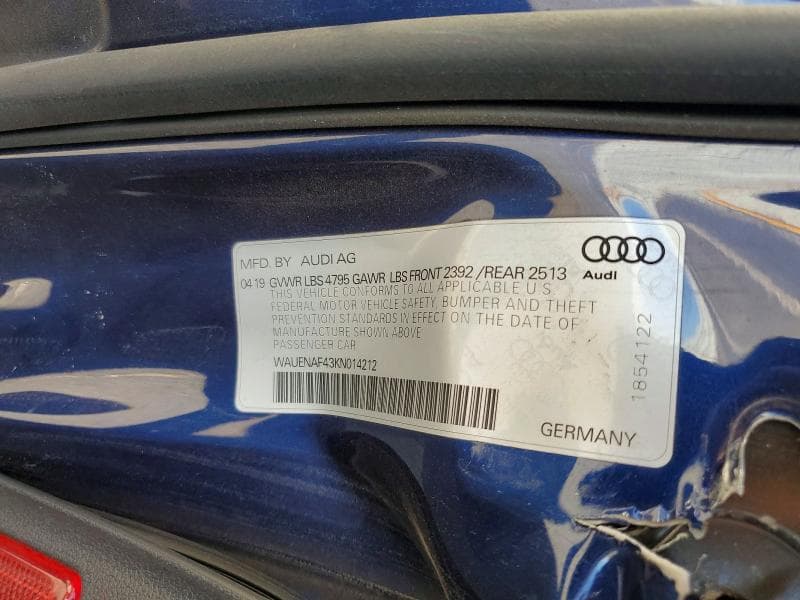 2019 AUDI A4 PREMIUM PLUS 13