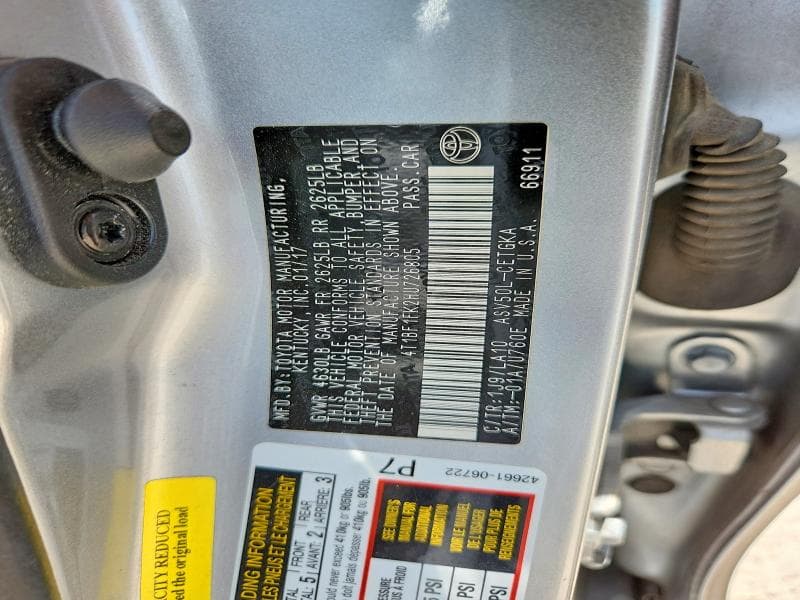2017 TOYOTA CAMRY XLE 12