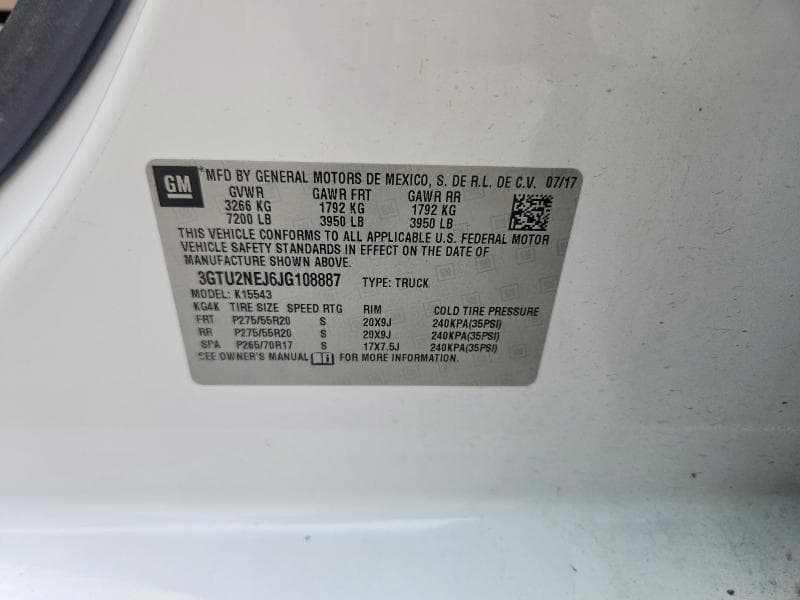 2018 GMC SIERRA K1500 SLT 12