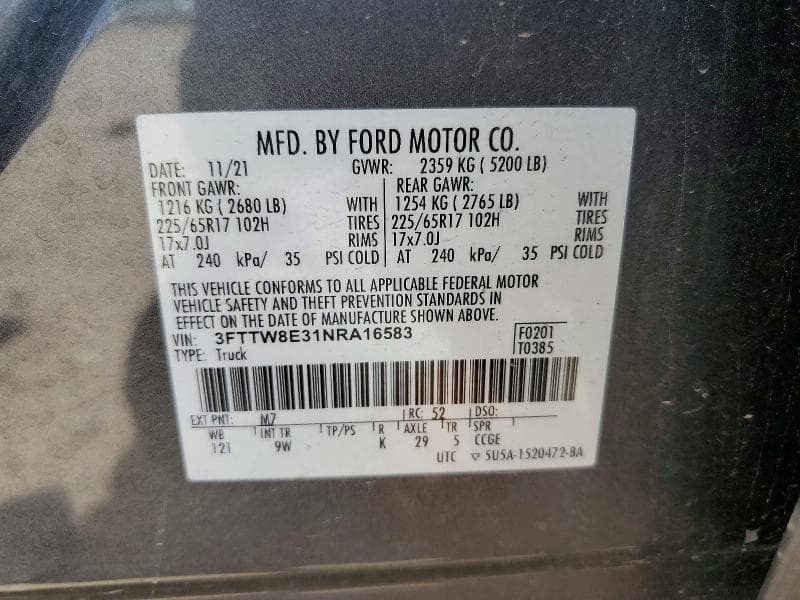 2022 FORD MAVERICK XL 13