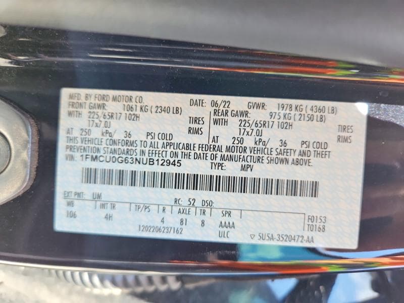 2022 FORD ESCAPE SE 13