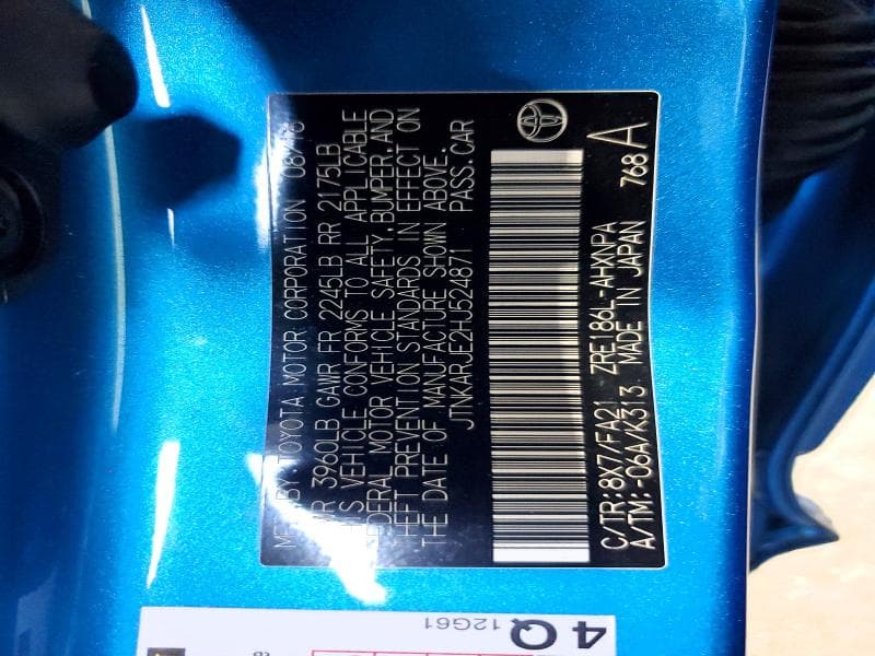 2017 TOYOTA COROLLA IM BASE 12