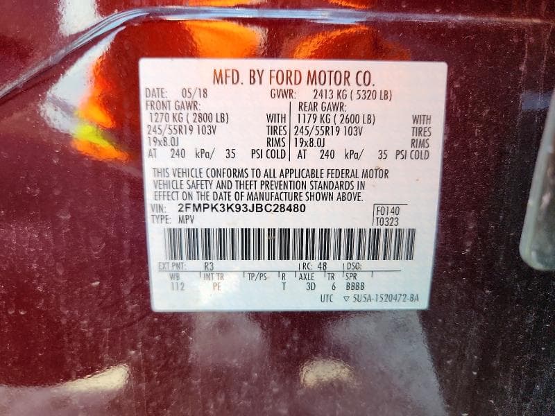 2018 FORD EDGE TITANIUM 13
