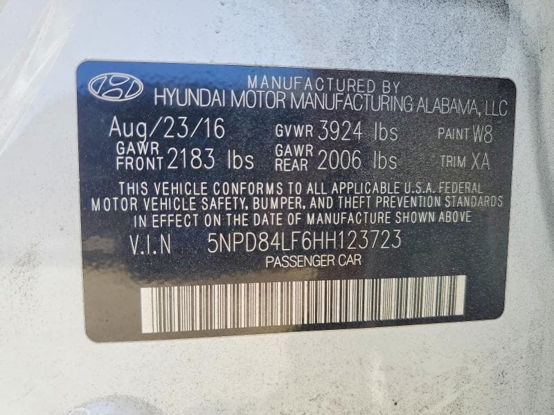 2017 HYUNDAI ELANTRA SE 12