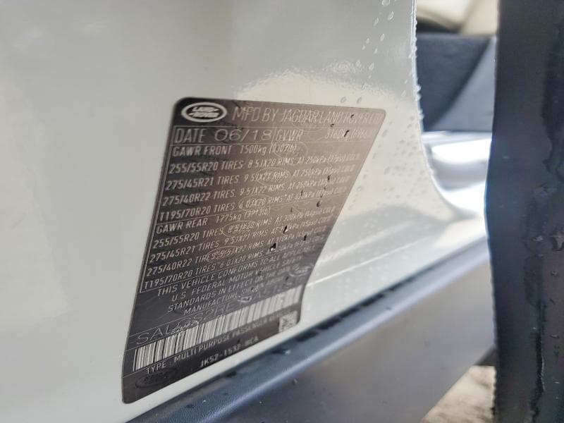 2018 LAND ROVER RANGE ROVER SUPERCHARGED 13