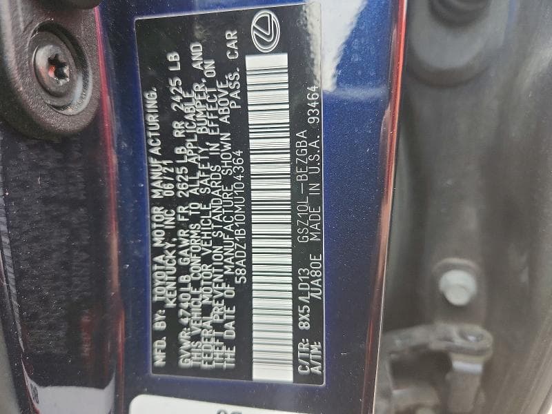 2021 LEXUS ES 350 BASE 13