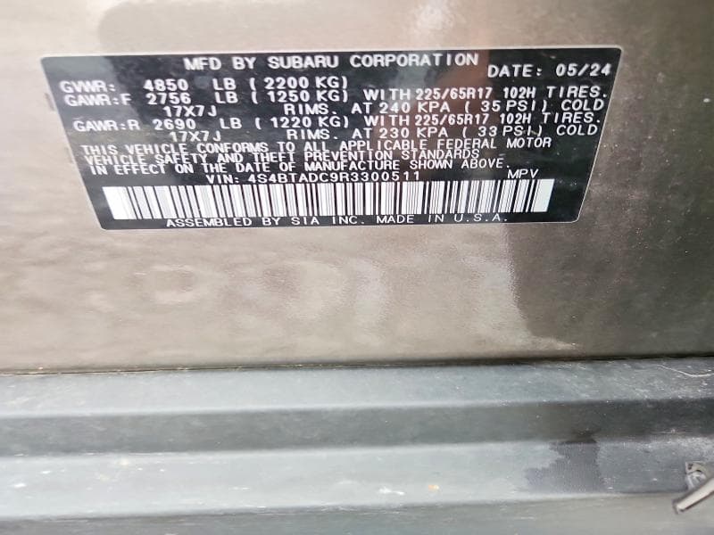 2024 SUBARU OUTBACK PREMIUM 13