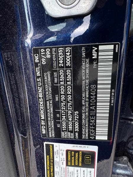 2020 MERCEDES-BENZ GLS 450 4MATIC 14
