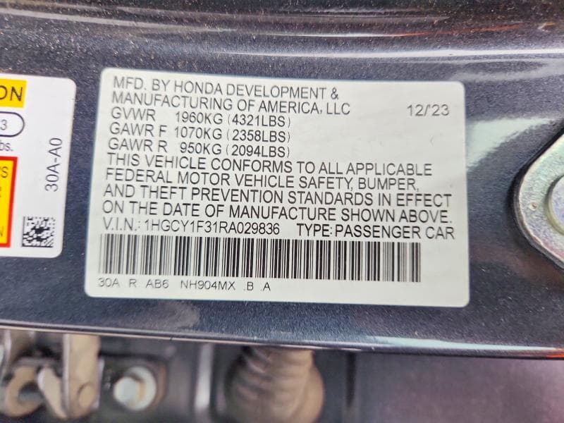 2024 HONDA ACCORD EX 12