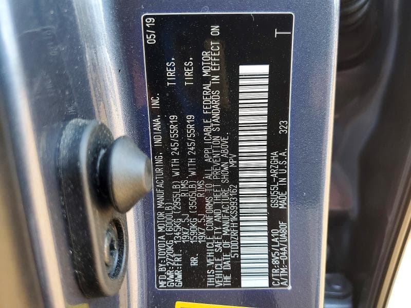 2019 TOYOTA HIGHLANDER LIMITED PLATINUM 13