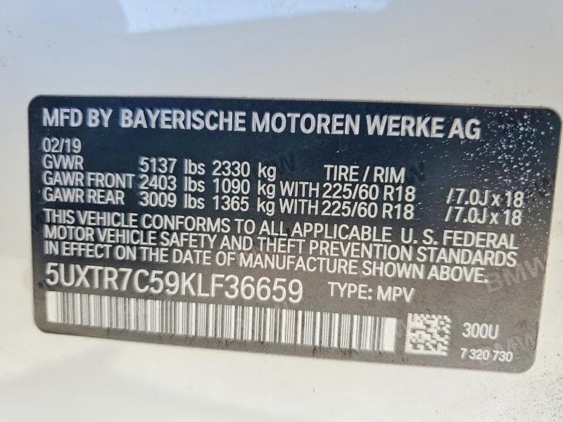 2019 BMW X3 SDRIVE30I 13