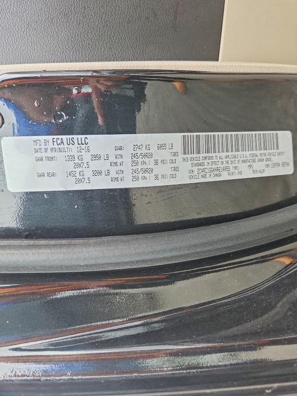 2017 CHRYSLER PACIFICA LIMITED 13