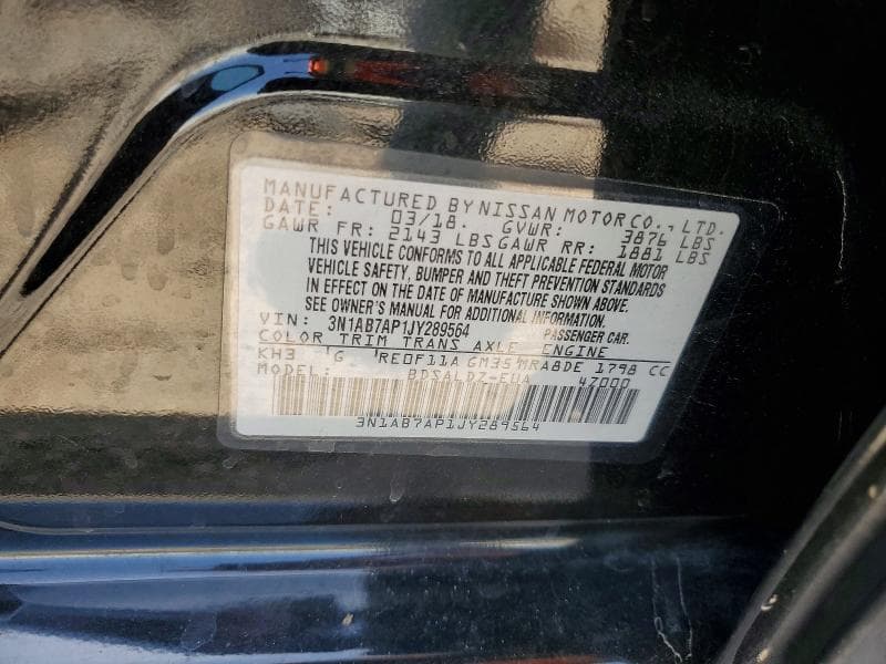 2018 NISSAN SENTRA SV 12