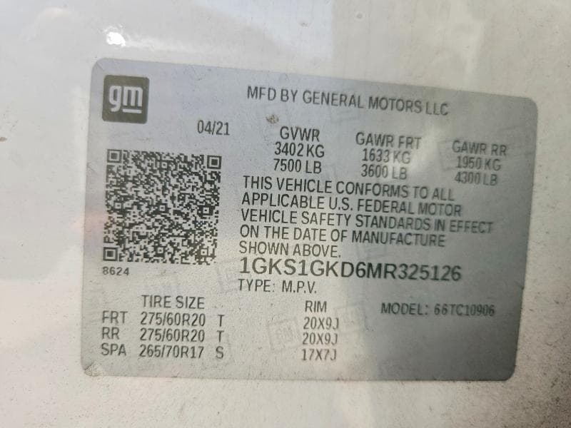 2021 GMC YUKON XL C1500 SLT 14