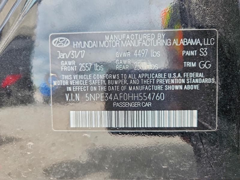 2017 HYUNDAI SONATA SPORT 13