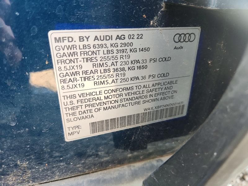 2022 AUDI Q7 PREMIUM PLUS 12