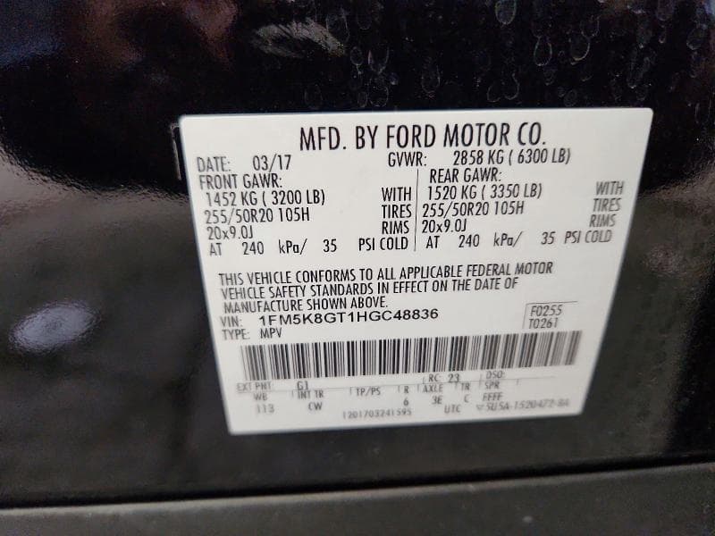 2017 FORD EXPLORER SPORT 13