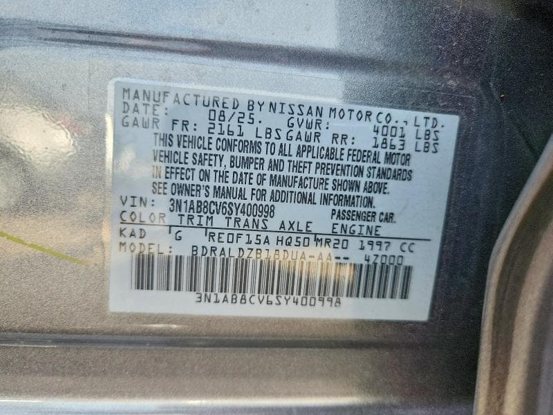 2025 NISSAN SENTRA SV 12