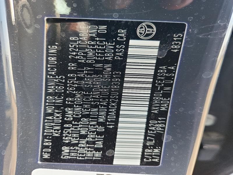 2025 TOYOTA CAMRY SE 12