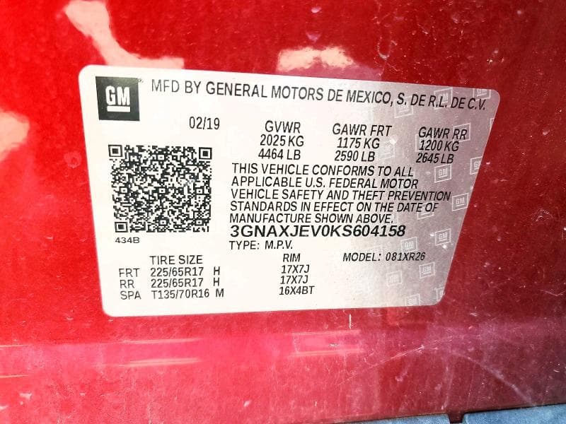 2019 CHEVROLET EQUINOX LT 13
