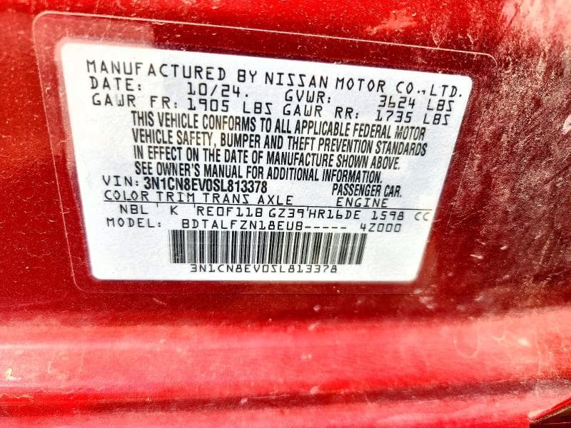 2025 NISSAN VERSA SV 12