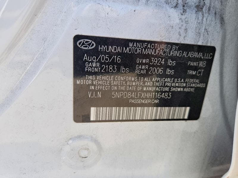 2017 HYUNDAI ELANTRA LIMITED 12