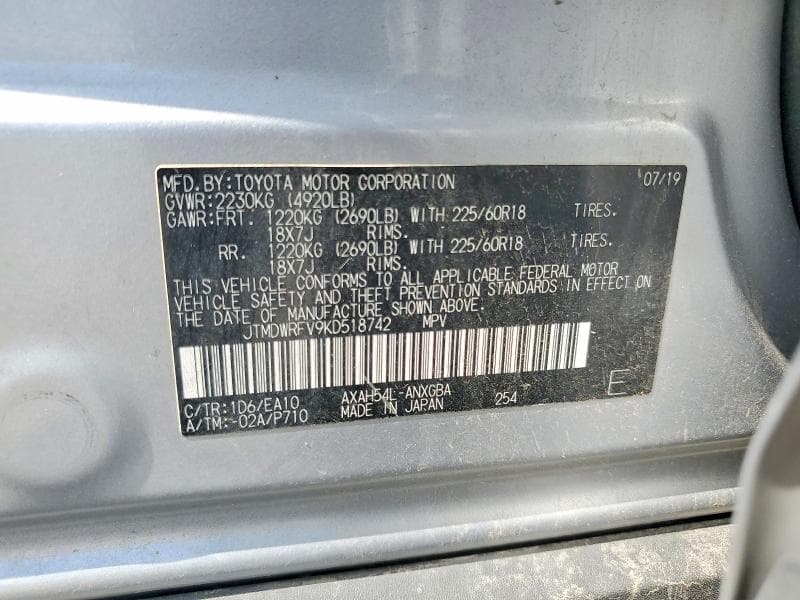 2019 TOYOTA RAV4 LIMITED 14
