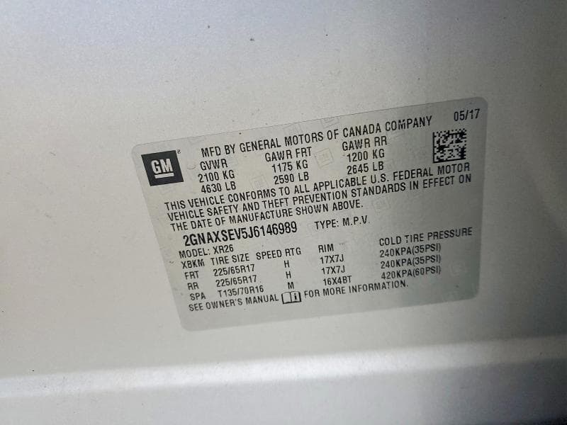 2018 CHEVROLET EQUINOX LT 13