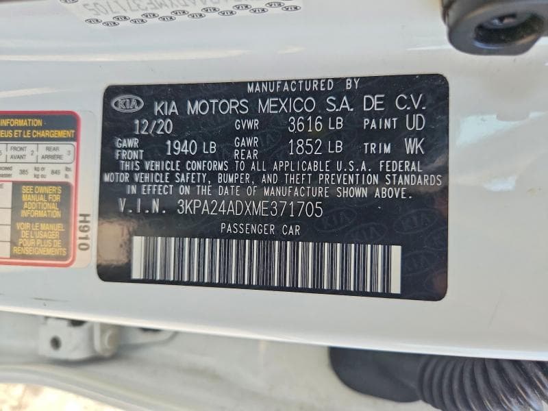 2021 KIA RIO S 13