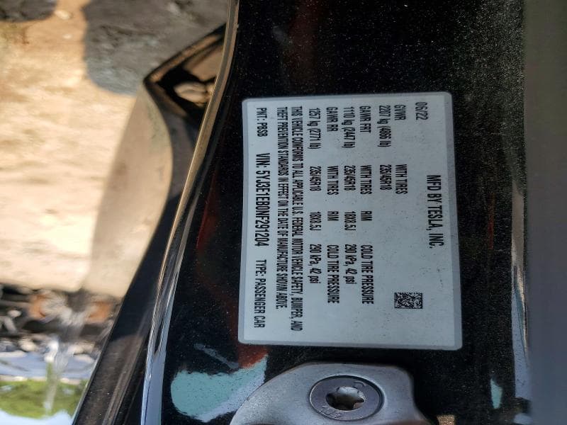 2022 TESLA MODEL 3 12