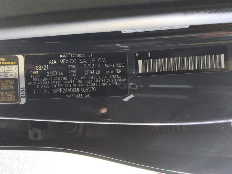 2021 KIA FORTE LXS 12