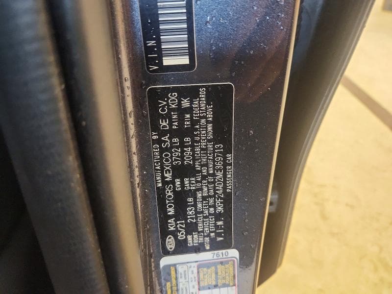 2021 KIA FORTE LXS 12