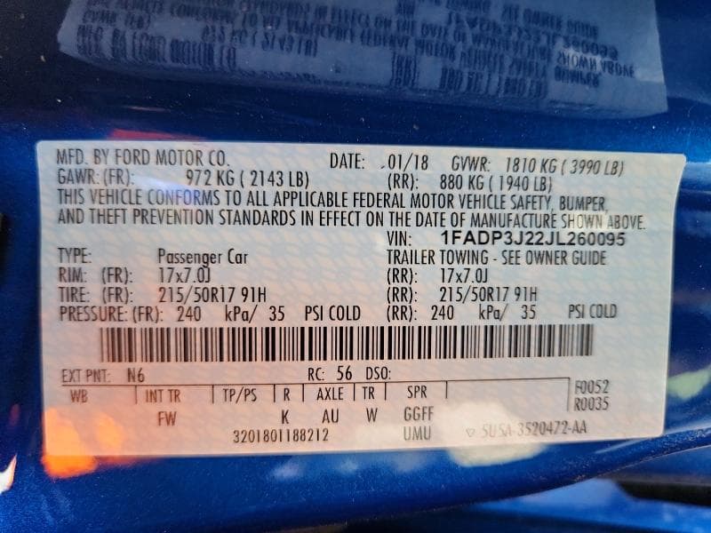2018 FORD FOCUS TITANIUM 12