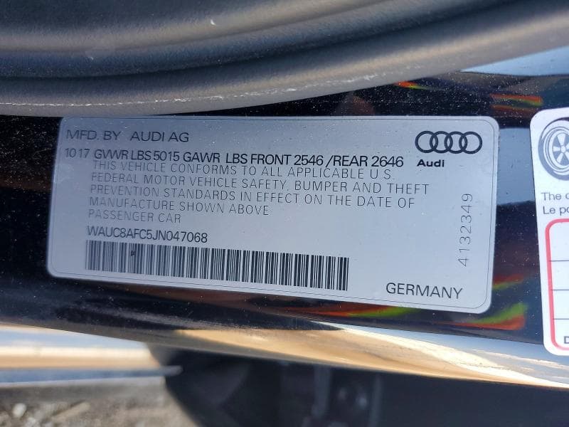 2018 AUDI A6 PREMIUM 12