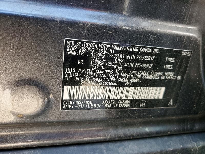 2019 TOYOTA RAV4 LE 13