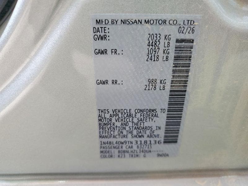 2026 NISSAN ALTIMA SV 13